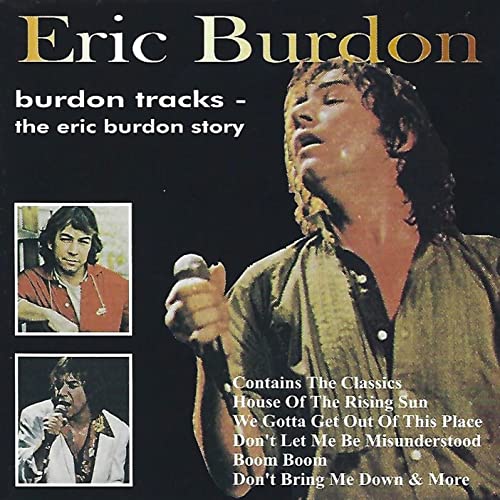 CD cover for Eric Burdon’s “Burdon Tracks” featuring a portrait of the singer.