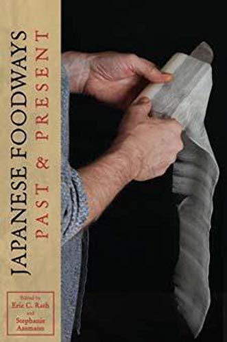 Book cover: "Japanese Foodways" with hands wrapping a cloth bundle.