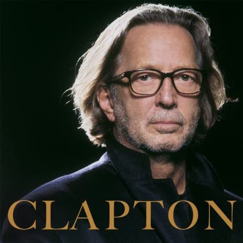 Eric Clapton portrait with glasses, album cover for “Clapton” CD.