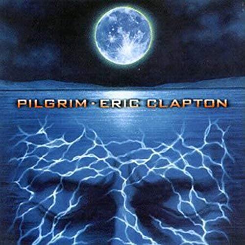 Eric Clapton's "Pilgrim" CD cover: moonlit landscape with electrical energy.
