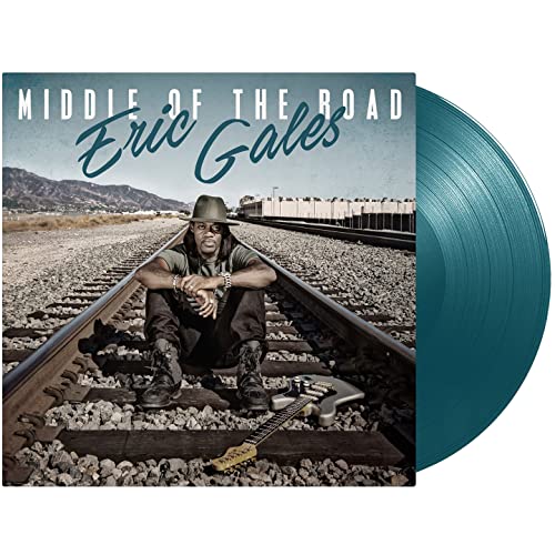 Eric Gales album "Middle Of The Road" vinyl record, blue color.