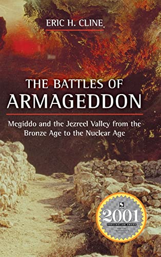 Book cover depicting ancient ruins with a fiery, dramatic sky.
