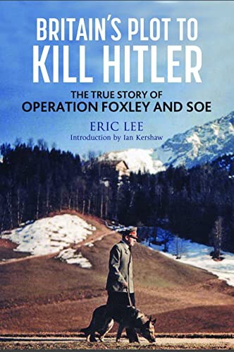 Book cover depicting Hitler with a dog in a snowy, mountainous landscape.