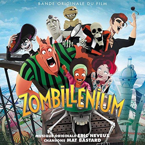 CD cover for “Zombillenium” featuring colorful cartoon monster characters.