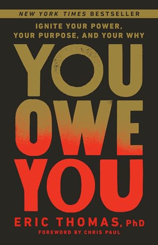 Book cover: "You Owe You" by Eric Thomas, with bold red and gold text.