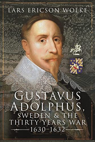 Book cover featuring a portrait of Gustavus Adolphus and Swedish coat of arms.