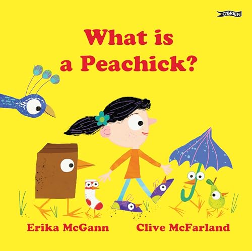 Book cover: girl, birds, and a box creature with colorful details.