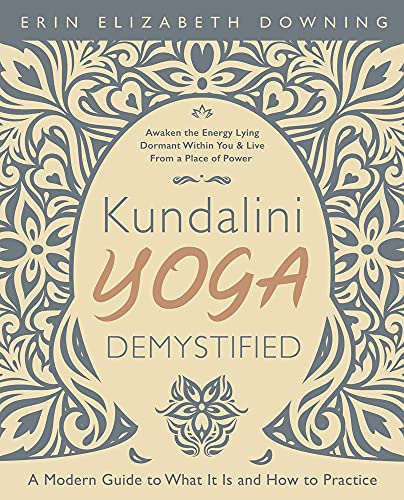 Book cover: "Kundalini Yoga Demystified" with ornate floral design.
