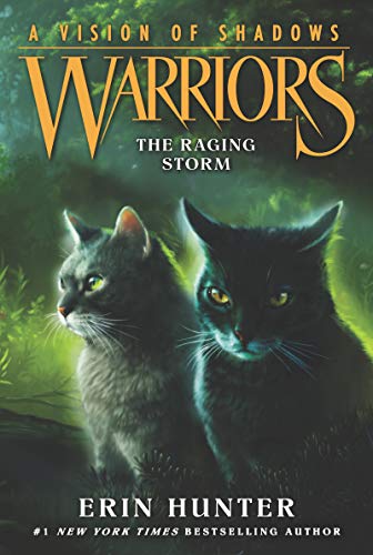 Book cover featuring two intense-looking cats in a dark forest setting.