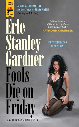 Book cover: “Fools Die On Friday” featuring a woman with a gun.
