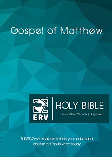 Blue paperback cover of the Gospel of Matthew, Holy Bible.