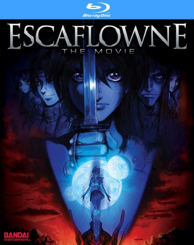 Escaflowne movie Blu-ray cover featuring characters and a glowing sword.