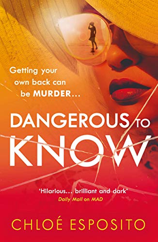 Book cover: woman with sunglasses reflecting a figure holding a gun.