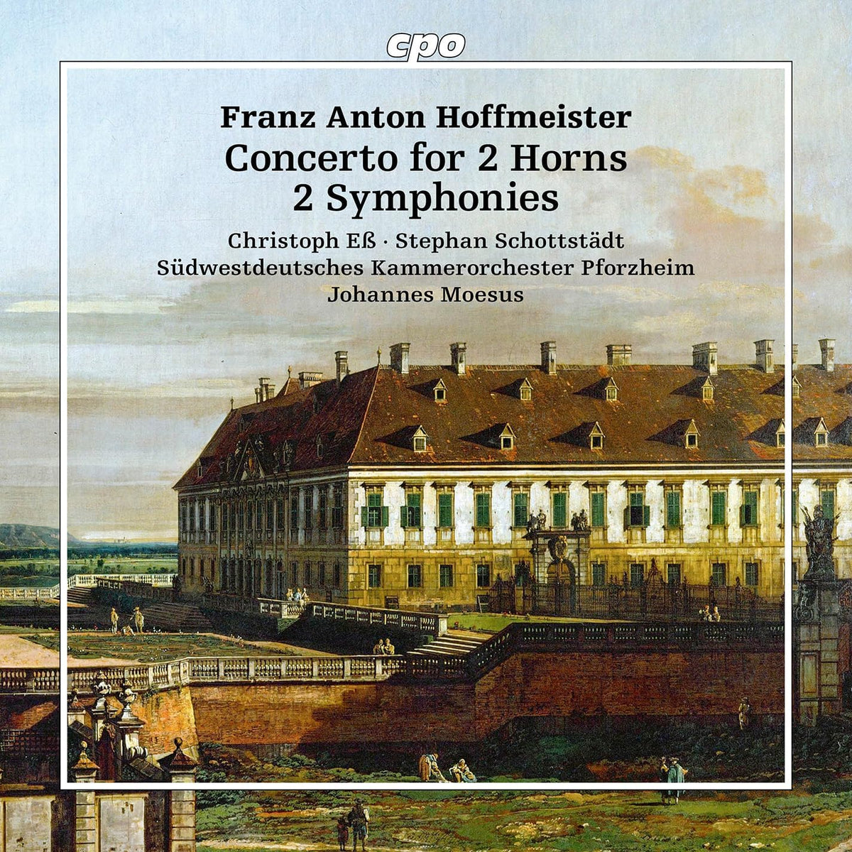CD cover: Hoffmeister concerto with painting of a stately building.