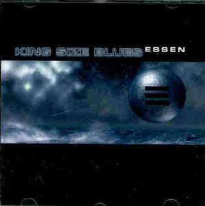 CD cover for Essen’s “King Size Blues” with abstract dark blue imagery.