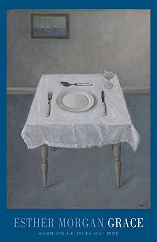 Book cover: still life painting of a table setting, white cloth, and glass.