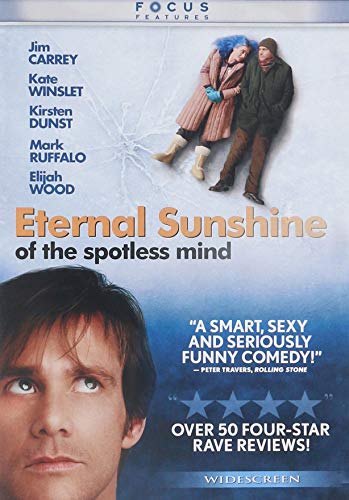 DVD cover for "Eternal Sunshine of the Spotless Mind" featuring Jim Carrey.