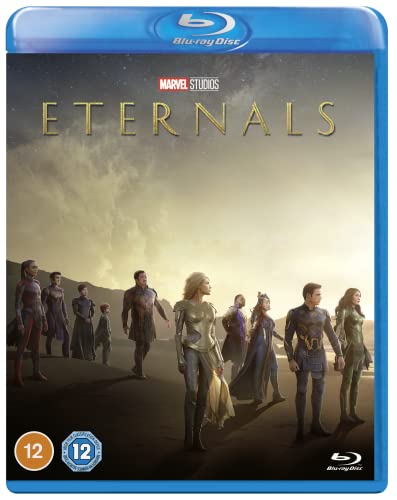 Blu-ray case for Marvel's *Eternals*, featuring character imagery.