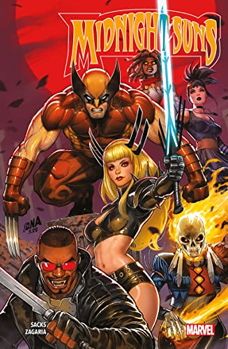 Comic book cover featuring Wolverine, Blade, and other Marvel heroes.