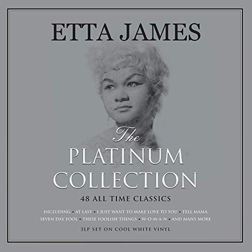 Etta Jamesā āPlatinum Collectionā vinyl album cover with a portrait.