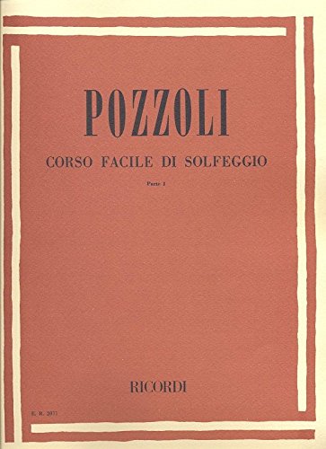 Red cover of "Corso Facile Di Solfeggio Parte I" music book.