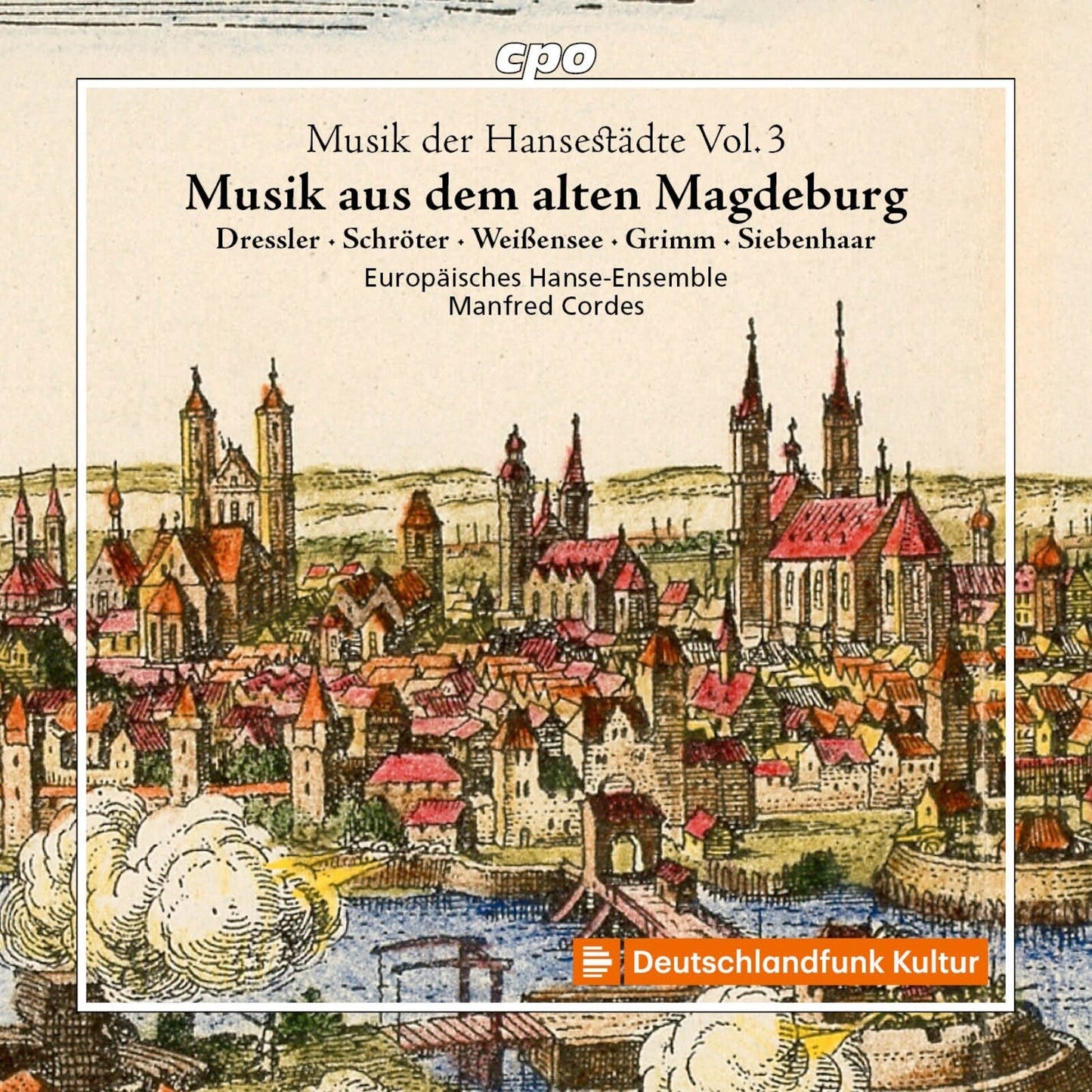 CD cover depicting a historic cityscape with towers and a bridge.