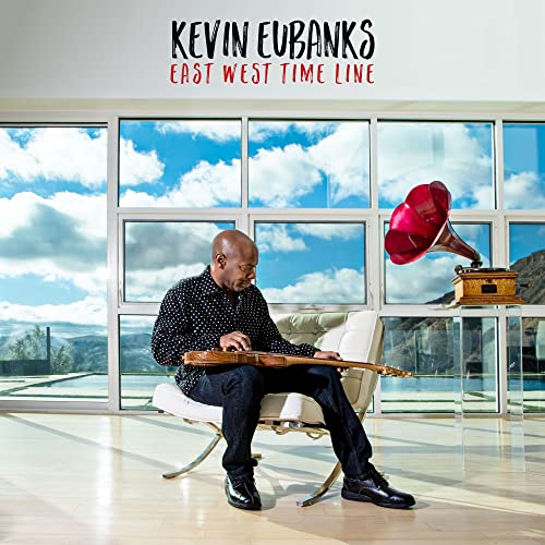 Kevin Eubanks CD cover: musician with an instrument and gramophone.