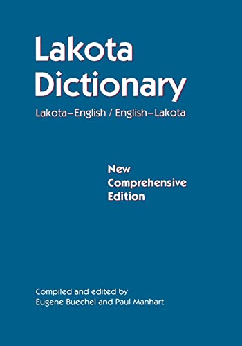 Blue cover of "Lakota Dictionary: Lakota-English / English-Lakota" book.