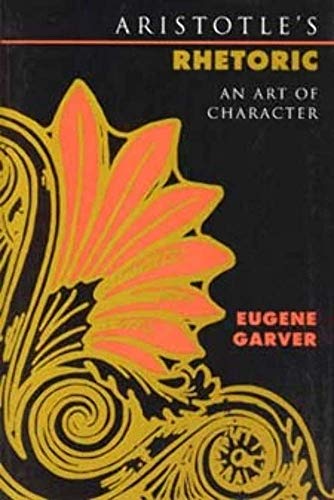 Book cover: "Aristotle's Rhetoric" with gold floral design.