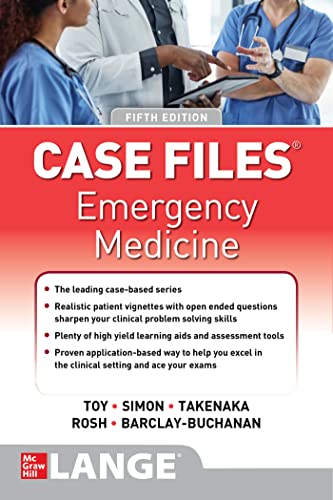 Book cover for Case Files: Emergency Medicine, Fifth Edition, featuring medical professionals in scrubs.