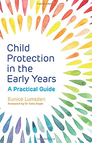 Book cover: "Child Protection in the Early Years" with colorful petal design.