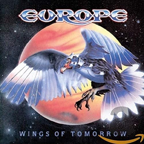 CD cover: "Europe - Wings of Tomorrow" with an eagle and red orb.