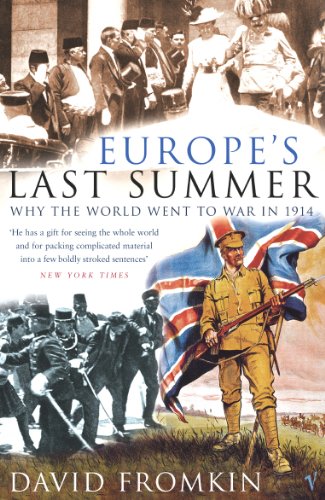 Book cover depicting historical figures and flags, titled "Europe's Last Summer.
