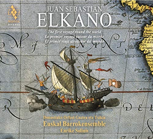"CD cover with a sailing ship on a map background."
