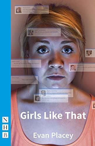 Play cover featuring a young woman’s face overlaid with social media bubbles.