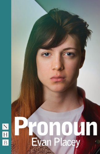 Play script cover featuring a young person with long brown hair.