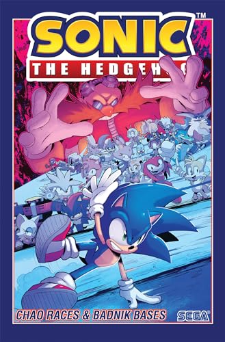 Sonic the Hedgehog comic cover featuring Sonic, Dr. Eggman, and various other series characters.
