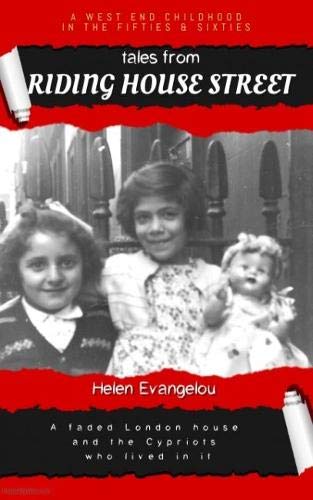 Book cover: vintage photo of two young girls and a doll, red background.