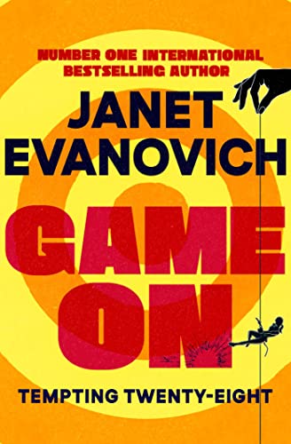 Book cover with orange target background, title "Game On," and a dangling figure.