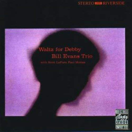 Waltz For Debby" vinyl album cover featuring a blurred silhouette.