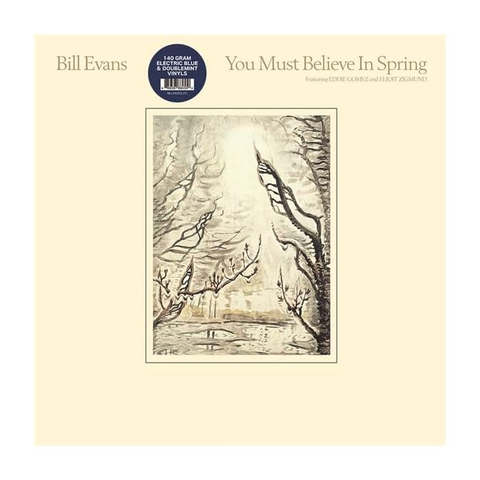Bill Evans album cover, “You Must Believe In Spring,” with sketched trees.