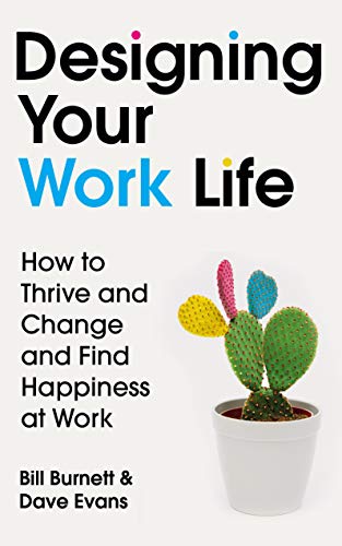 Book cover: "Designing Your Work Life" with a potted cactus.