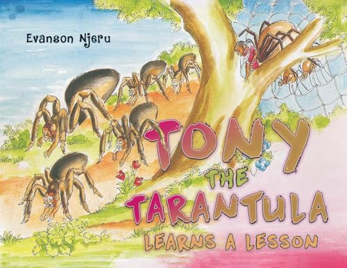 Book cover: colorful illustration of a tarantula and ants near a tree.