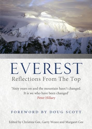 Book cover for "Everest" featuring a snow-capped mountain landscape.