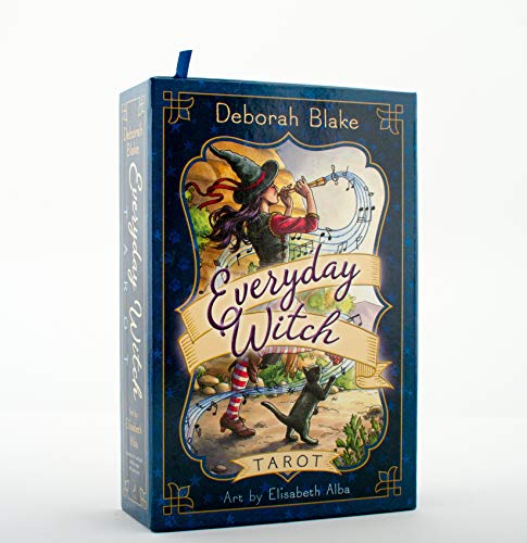 Everyday Witch Tarot box featuring an illustration of a witch playing a flute.