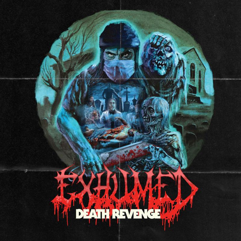 Album cover: Zombies and a decaying figure in a graveyard scene.