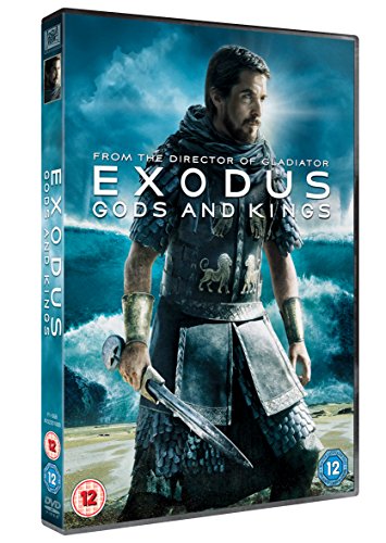 DVD cover for “Exodus: Gods and Kings” featuring Christian Bale.