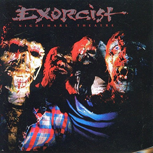 “Exorcist” CD cover with distorted, frightening faces and red text.