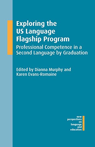 Book cover with teal and orange design, titled "Exploring the US Language Flagship Program.