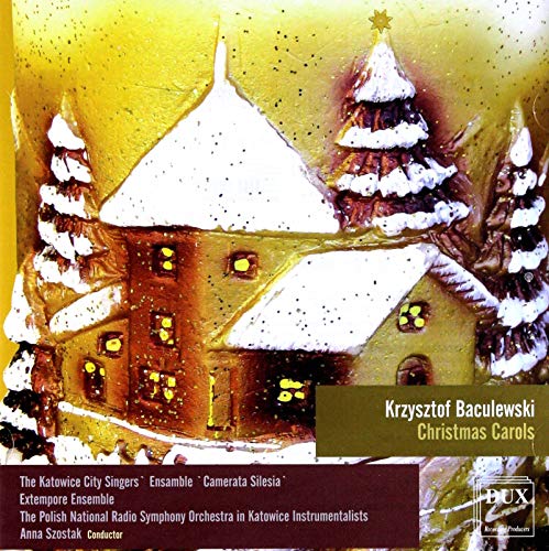 CD cover: snowy village scene with church, text reading "Christmas Carols".